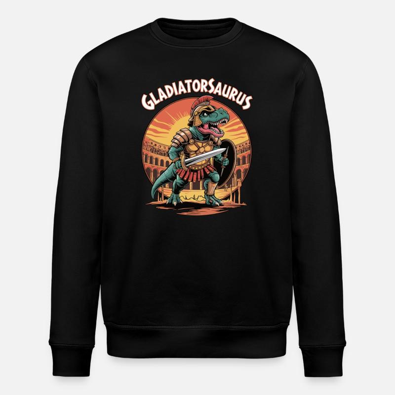 Gladiatorsaurus - Stanley/Stella Unisex Bio-Sweatshirt ROLLER - Schwarz