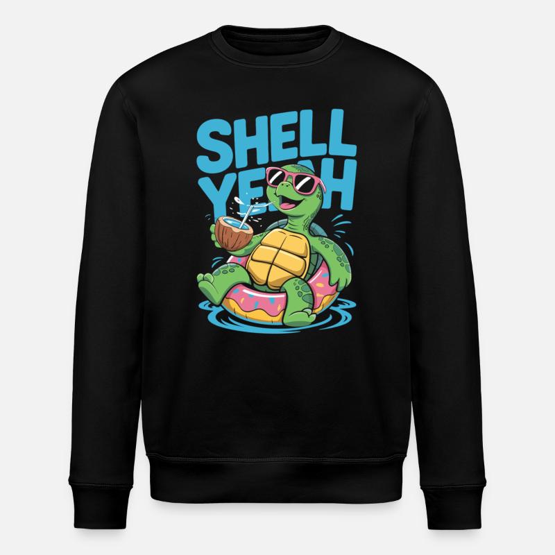 Shell Yeah – Chillige Schildkröte - Stanley/Stella Unisex Bio-Sweatshirt ROLLER - Schwarz