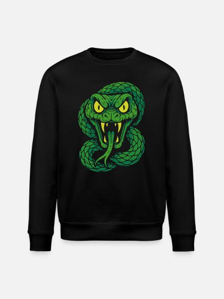 Sint giftig slange i neonstil - Stanley/Stella ROLLER økologisk unisex-sweatshirt - svart
