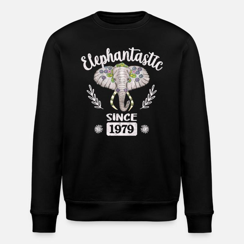 elephantastic since 1979 - Stanley/Stella Unisex Bio-Sweatshirt ROLLER - Schwarz