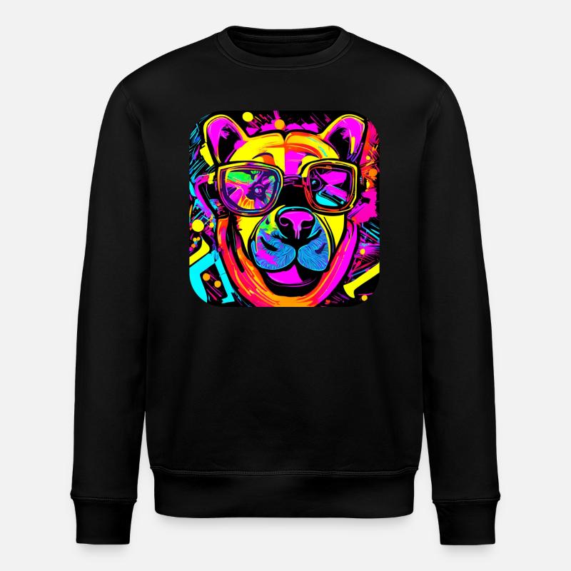 Enseigne au néon style ours - Sweat bio ROLLER Stanley/Stella Unisexe - noir