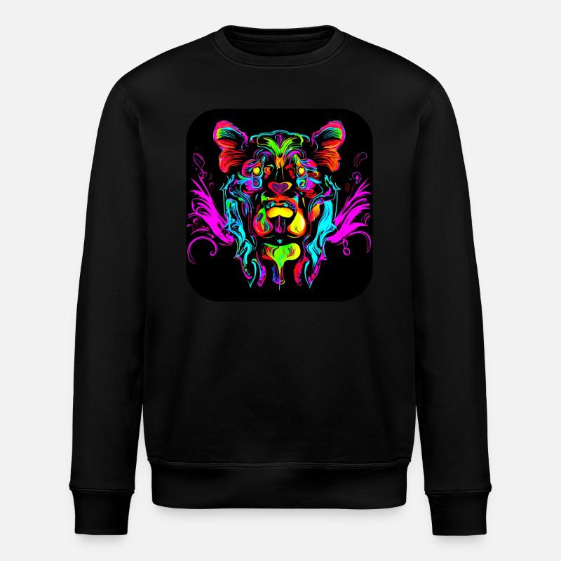 Néon Cyberglow UV Style abstrait - Sweat bio ROLLER Stanley/Stella Unisexe - noir