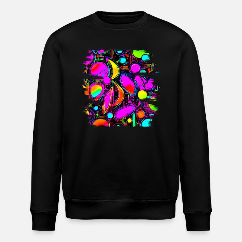 Neon Creative Cyberglow Modern Style - Stanley/Stella ROLLER Unisex Organic Sweatshirt - black