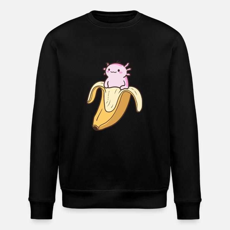 Drôle d’axolotl en banane - Sweat bio ROLLER Stanley/Stella Unisexe - noir