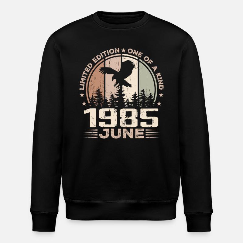 Incomparable since June 1985, 39th Anniversary - Stanley/Stella ROLLER Unisex Organic Sweatshirt - black