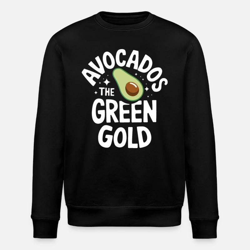 Avocat Nourriture Guacamole Vegan - Sweat bio ROLLER Stanley/Stella Unisexe - noir