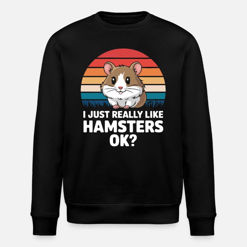 Hamster - Stanley/Stella ROLLER Unisex Organic Sweatshirt - black