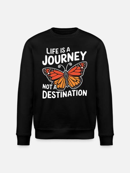 fjäril, monark, fjäril, färgglada fjärilar - Ekologisk sweatshirt ROLLER unisex från Stanley/Stella - svart