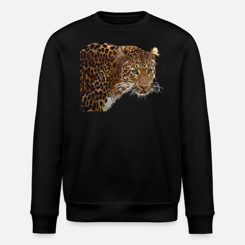 Leopard - Stanley/Stella Unisex Bio-Sweatshirt ROLLER - Schwarz