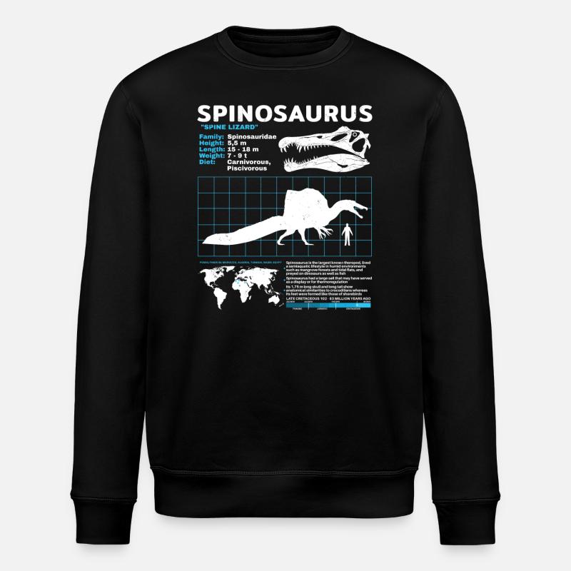 Spinosaurus Datasheet - Stanley/Stella ROLLER Unisex Organic Sweatshirt - black
