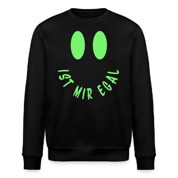 Ist mir egal - lass die Leute reden - Stanley/Stella Unisex Bio-Sweatshirt ROLLER - Schwarz - Vorne - Nik (191cm)
