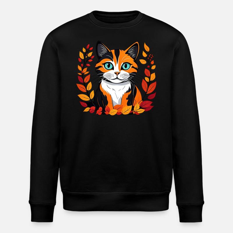 Chat d’automne - Sweat bio ROLLER Stanley/Stella Unisexe - noir