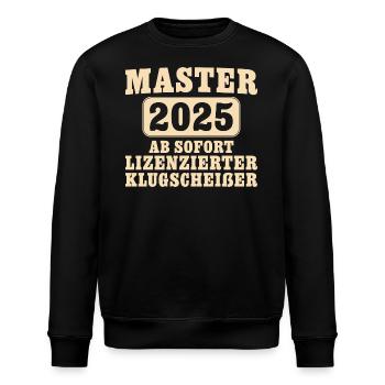 Masterprüfung bestanden 2025 Master Abschluss - Stanley/Stella Unisex Bio-Sweatshirt ROLLER - Schwarz - Vorne - Nik (191cm)