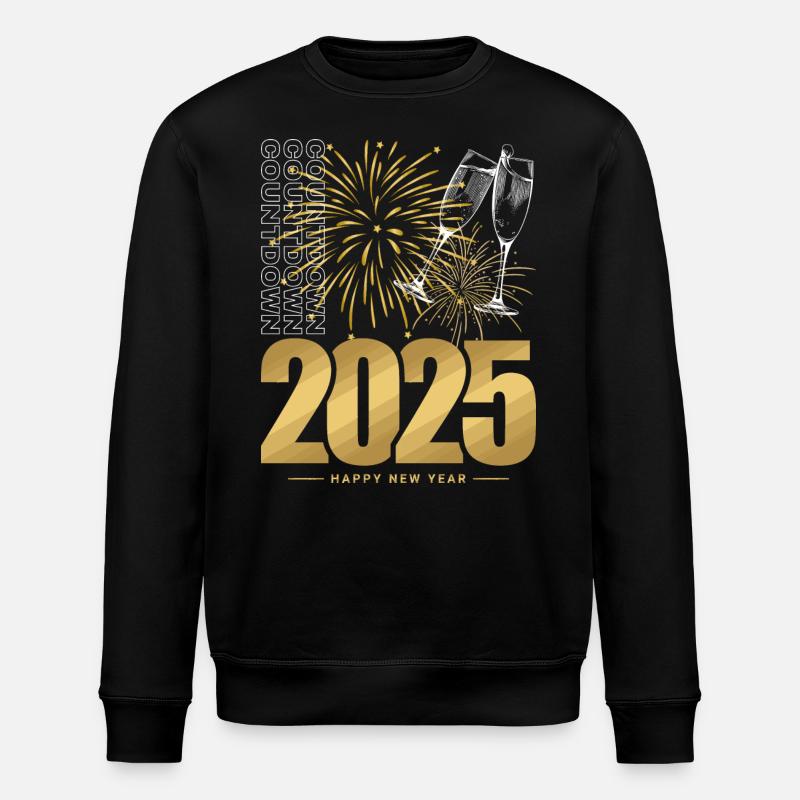 Neujahr 2025 - Stanley/Stella Unisex Bio-Sweatshirt ROLLER - Schwarz
