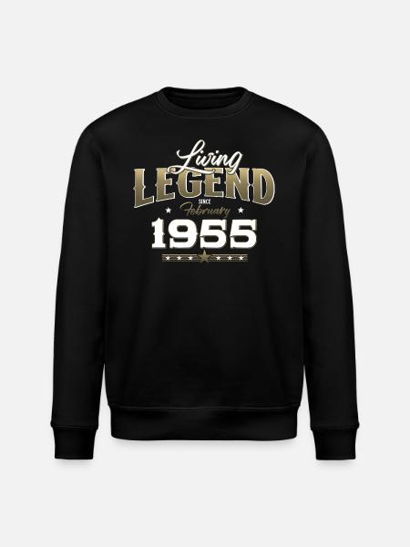 70 Cumpleaños Regalo Esposo Original Febrero 1955 - Sudadera ecológica unisex ROLLER de Stanley/Stella - negro