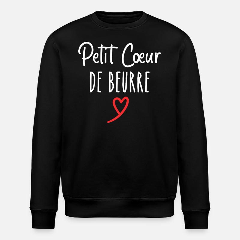 petit cœur de beurre - Sweat bio ROLLER Stanley/Stella Unisexe - noir