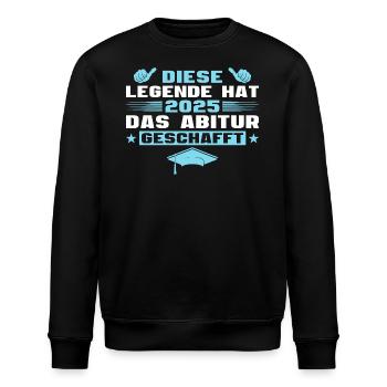 Abitur bestandene Abschlussprüfung 2025 - Stanley/Stella Unisex Bio-Sweatshirt ROLLER - Schwarz - Vorne - Nik (191cm)
