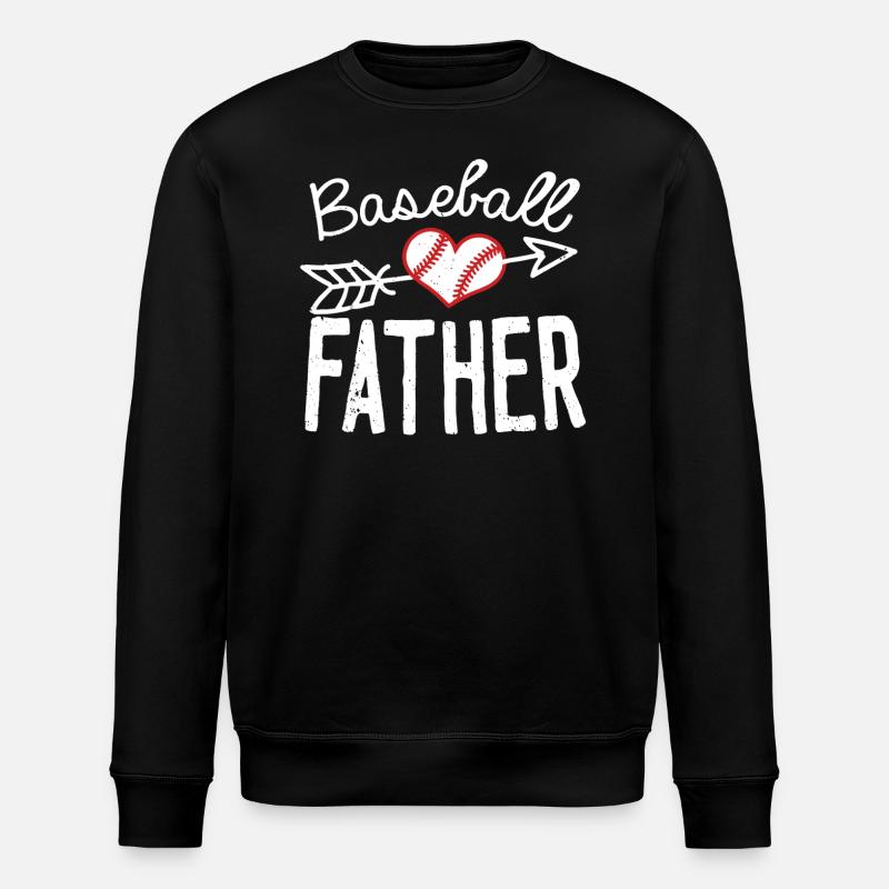 Baseball Father - Stanley/Stella ROLLER Unisex Organic Sweatshirt - black