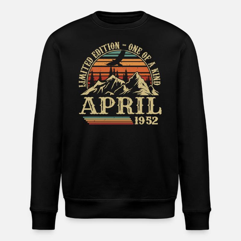 Meilleur Cadeau D'anniversaire Avril 1952 - Sweat bio ROLLER Stanley/Stella Unisexe - noir