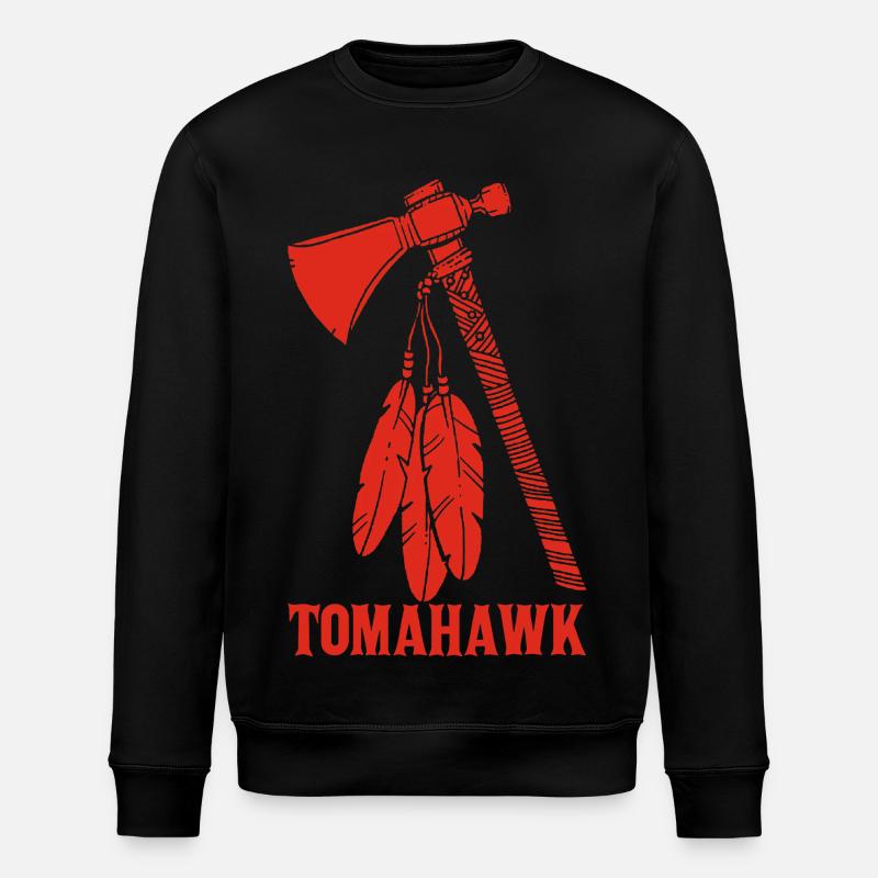 roter Tomahawk - Stanley/Stella Unisex Bio-Sweatshirt ROLLER - Schwarz