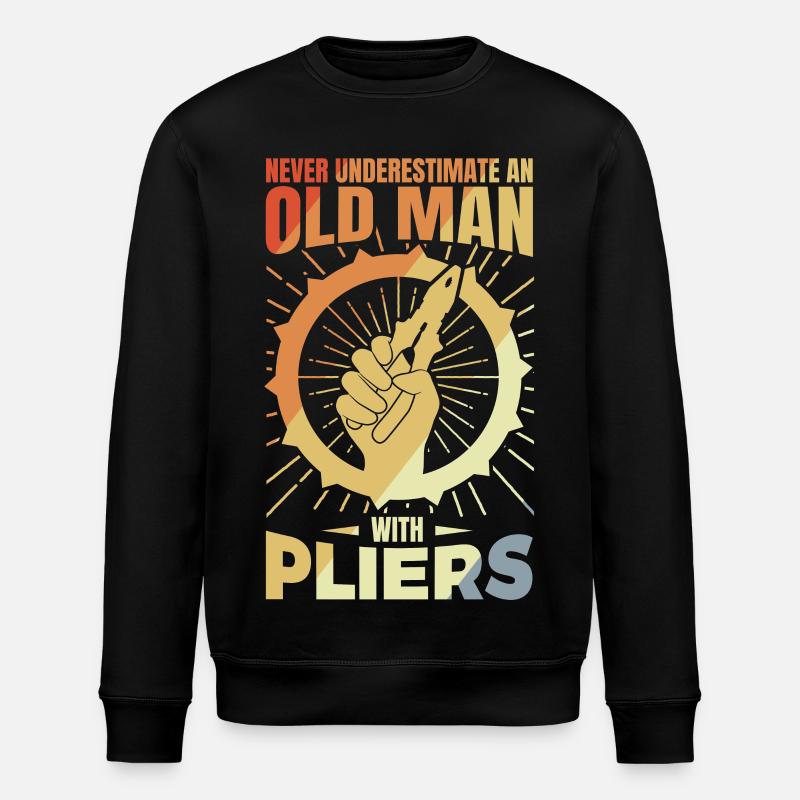 Old electronics technician - Stanley/Stella ROLLER Unisex Organic Sweatshirt - black