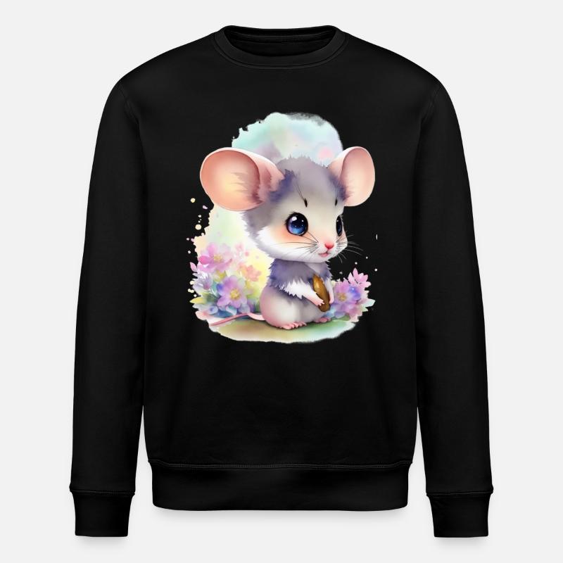 Süße Maus - Stanley/Stella Unisex Bio-Sweatshirt ROLLER - Schwarz