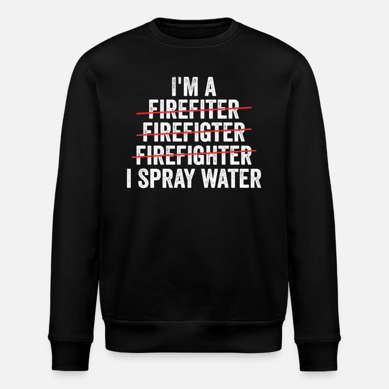 i'm a firefighter - Sweat bio ROLLER Stanley/Stella Unisexe - noir