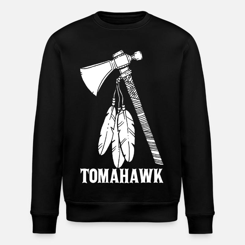 Weißer Tomahawk - Stanley/Stella Unisex Bio-Sweatshirt ROLLER - Schwarz