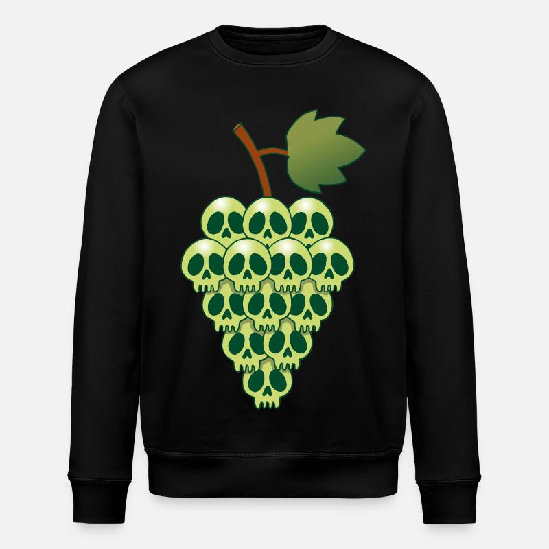 Grape skulls - Stanley/Stella ROLLER Unisex Organic Sweatshirt - black