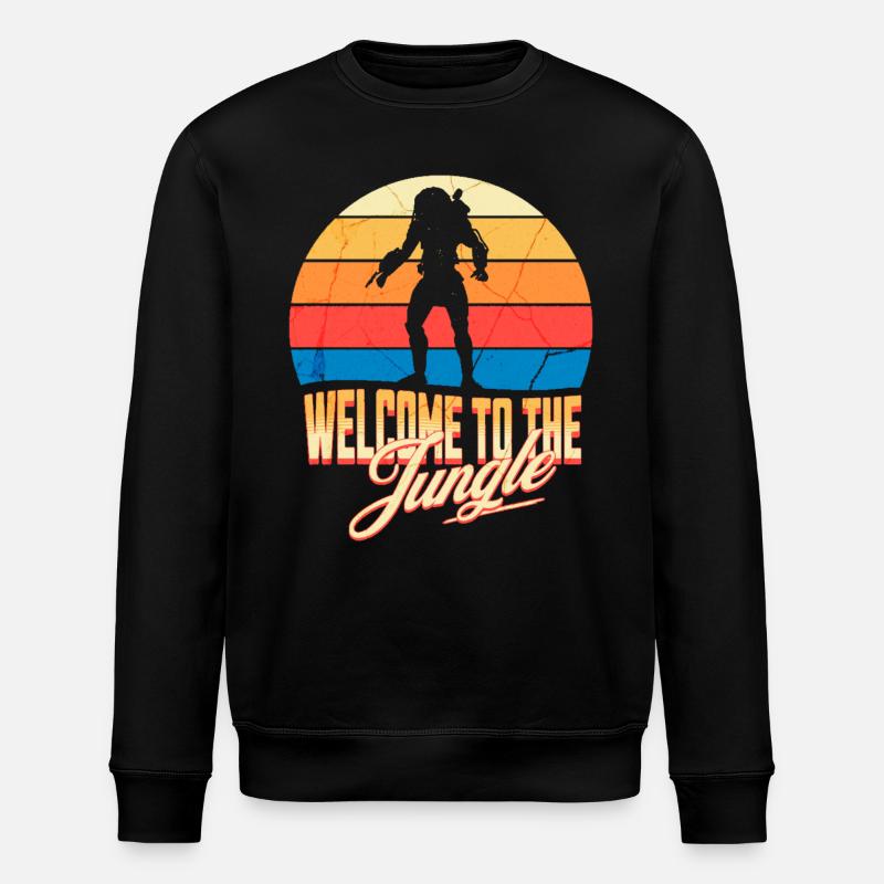 Welcome to the Jungle - Stanley/Stella Unisex Bio-Sweatshirt ROLLER - Schwarz