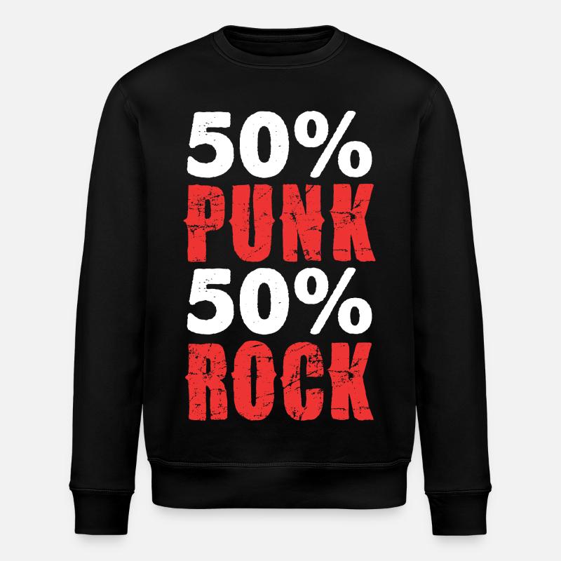 50% Punk 50% Rock - Stanley/Stella Unisex Bio-Sweatshirt ROLLER - Schwarz