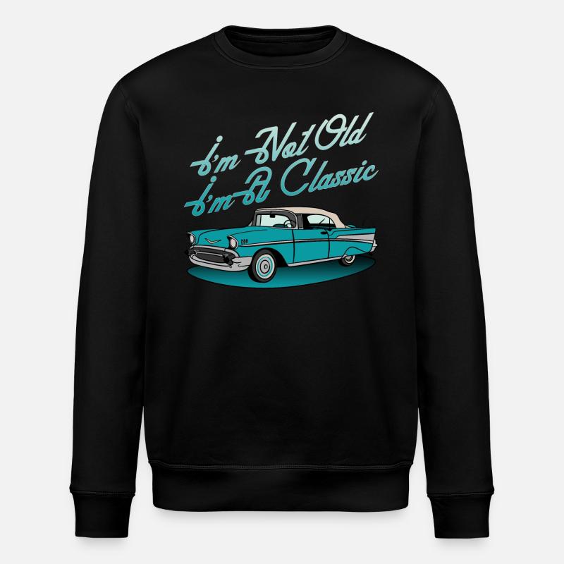 Oldtimer-Grafik - Stanley/Stella Unisex Bio-Sweatshirt ROLLER - Schwarz