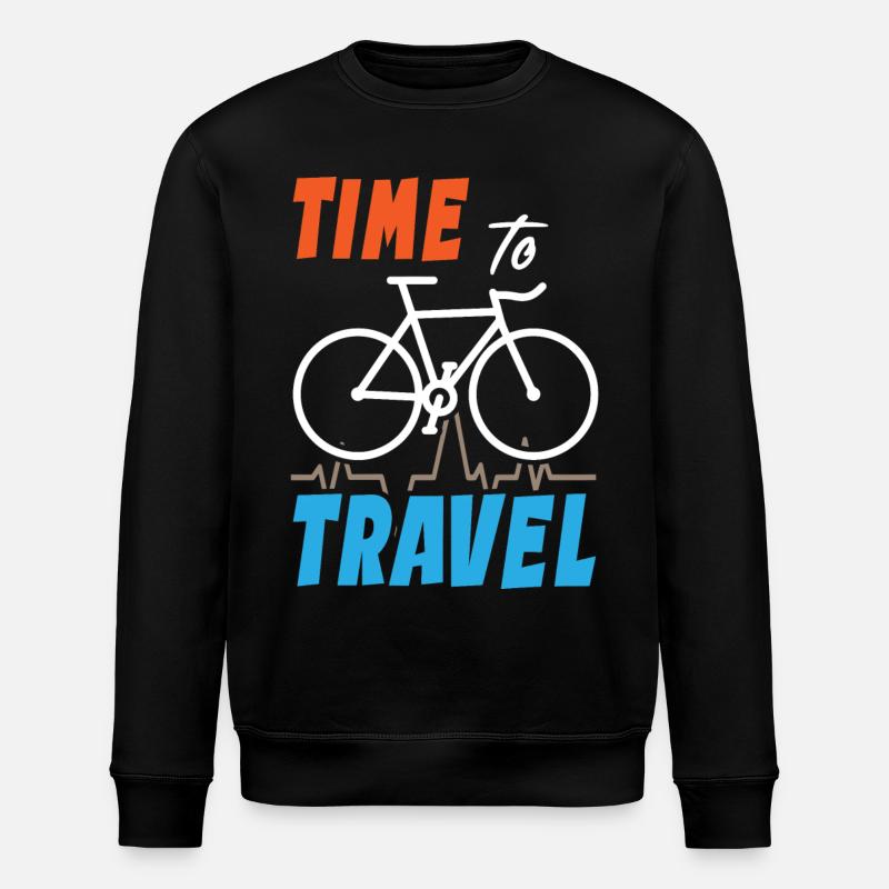 Vélo Time To Travel - Sweat bio ROLLER Stanley/Stella Unisexe - noir