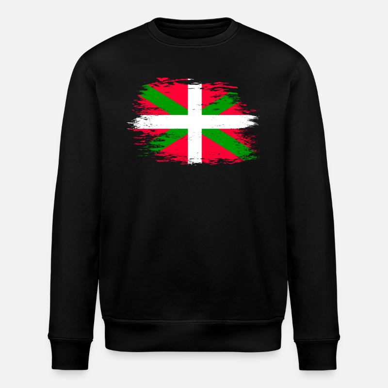 Drapeau basque utilisé - Sweat bio ROLLER Stanley/Stella Unisexe - noir