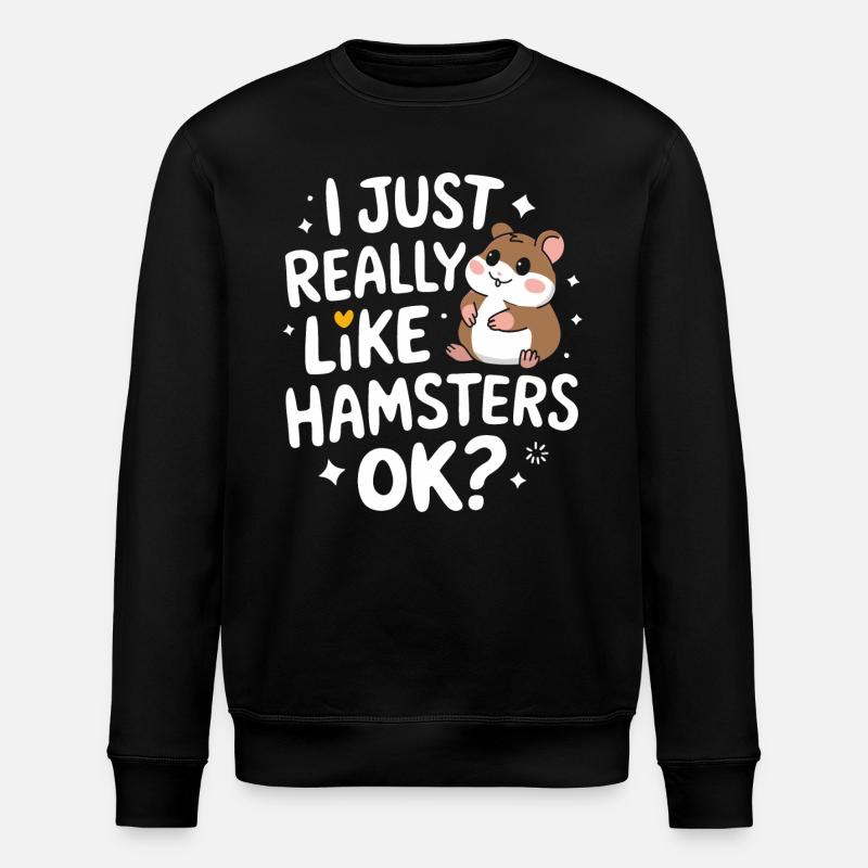 Hamster - Stanley/Stella Unisex Bio-Sweatshirt ROLLER - Schwarz