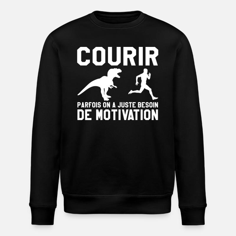 Running - Running Gift - Stanley/Stella ROLLER Unisex Organic Sweatshirt - black