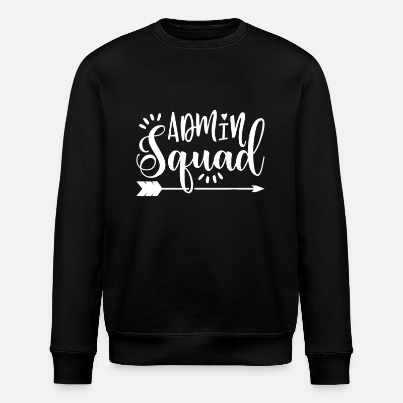 Schul-Admin-Geschenk-Admin-Squad - Stanley/Stella Unisex Bio-Sweatshirt ROLLER - Schwarz