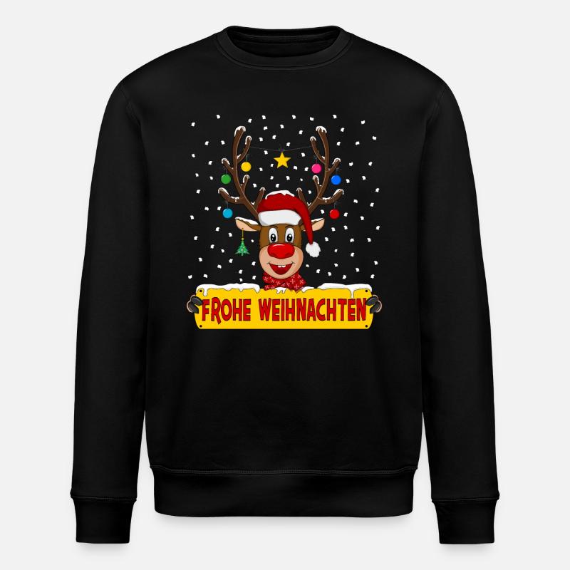 Joyeux Noël Renne - Sweat bio ROLLER Stanley/Stella Unisexe - noir