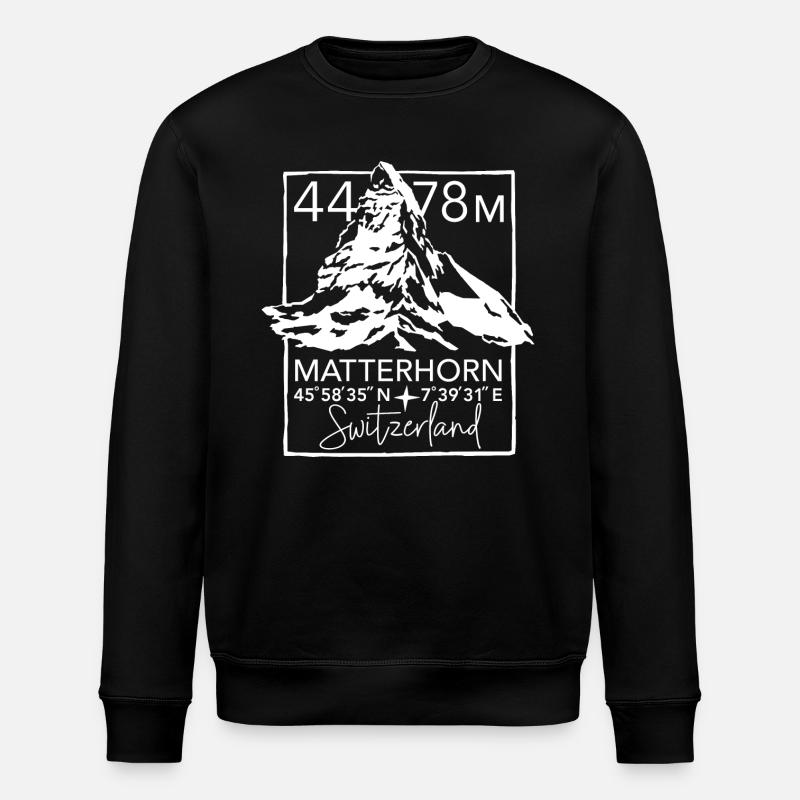 Matterhorn Hiking Zermatt Souvenir - Sweat bio ROLLER Stanley/Stella Unisexe - noir