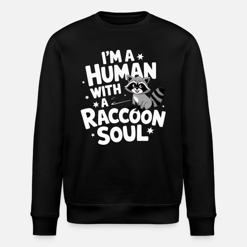 Raton laveur - Sweat bio ROLLER Stanley/Stella Unisexe - noir