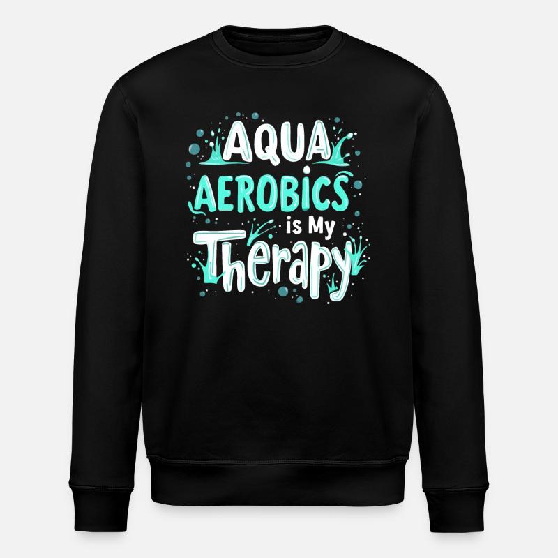 L’aquagym est ma thérapie - Sweat bio ROLLER Stanley/Stella Unisexe - noir