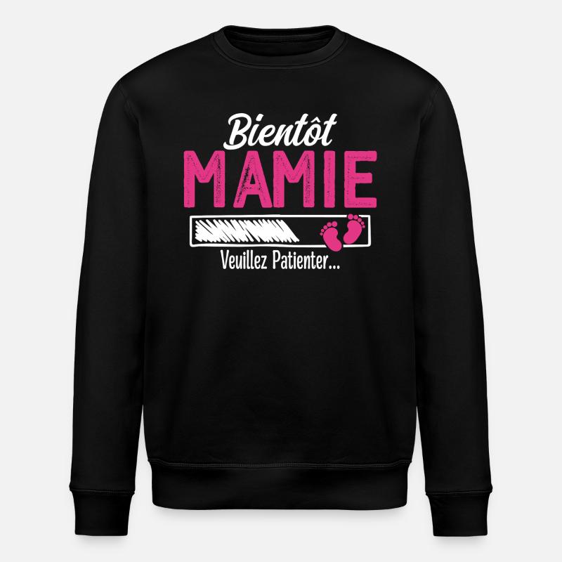 Bald Oma Zukünftige Großmutter - Stanley/Stella Unisex Bio-Sweatshirt ROLLER - Schwarz