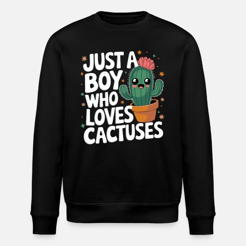 Cactus Cacti Desert Plant - Stanley/Stella ROLLER Unisex Organic Sweatshirt - black