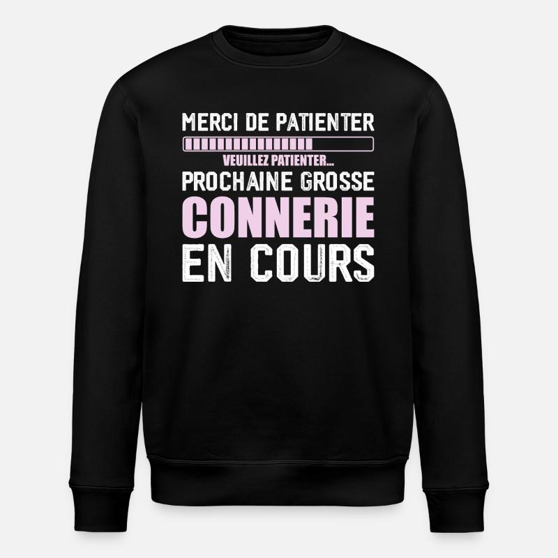 Next funny - Stanley/Stella ROLLER Unisex Organic Sweatshirt - black