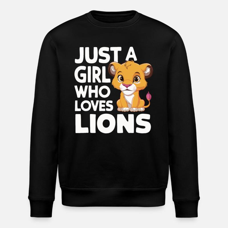 Löwe Löwen Tier Afrika - Stanley/Stella Unisex Bio-Sweatshirt ROLLER - Schwarz
