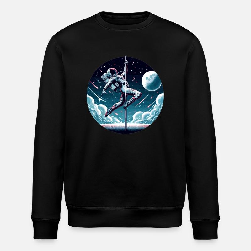 Pole Dance Astronautin Poledance Geschenk - Stanley/Stella Unisex Bio-Sweatshirt ROLLER - Schwarz