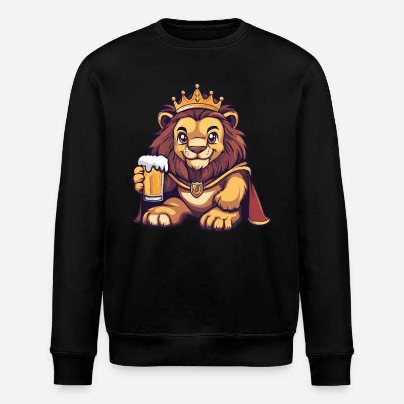 Löwe Bier Lustig - Stanley/Stella Unisex Bio-Sweatshirt ROLLER - Schwarz