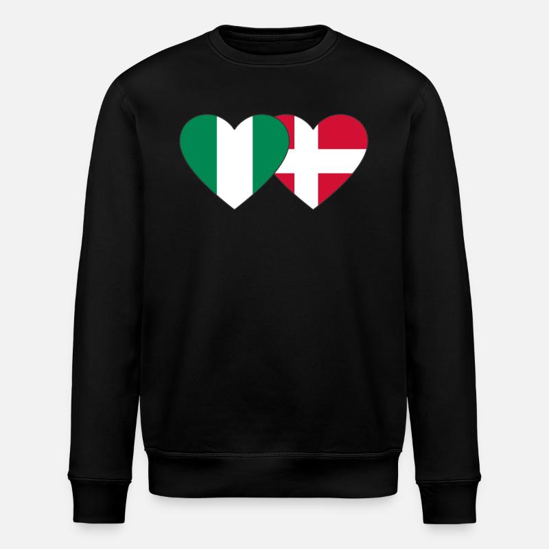 Nigeria Danemark Drapeau Coeur - Sweat bio ROLLER Stanley/Stella Unisexe - undefined