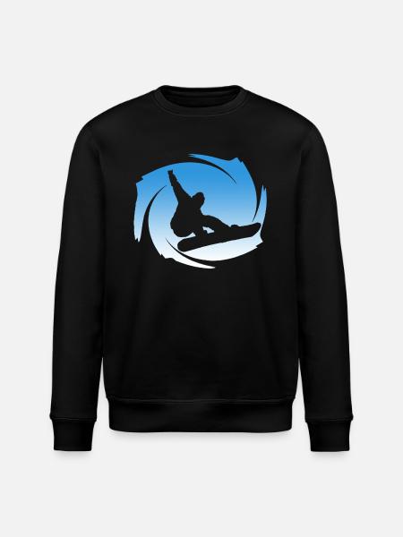 I Love Snowboarding - Stanley/Stella ROLLER Unisex Organic Sweatshirt - black