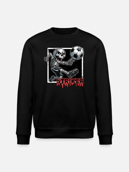 STRIKER SOCCER - SKELETON - Stanley/Stella ROLLER Unisex Organic Sweatshirt - black